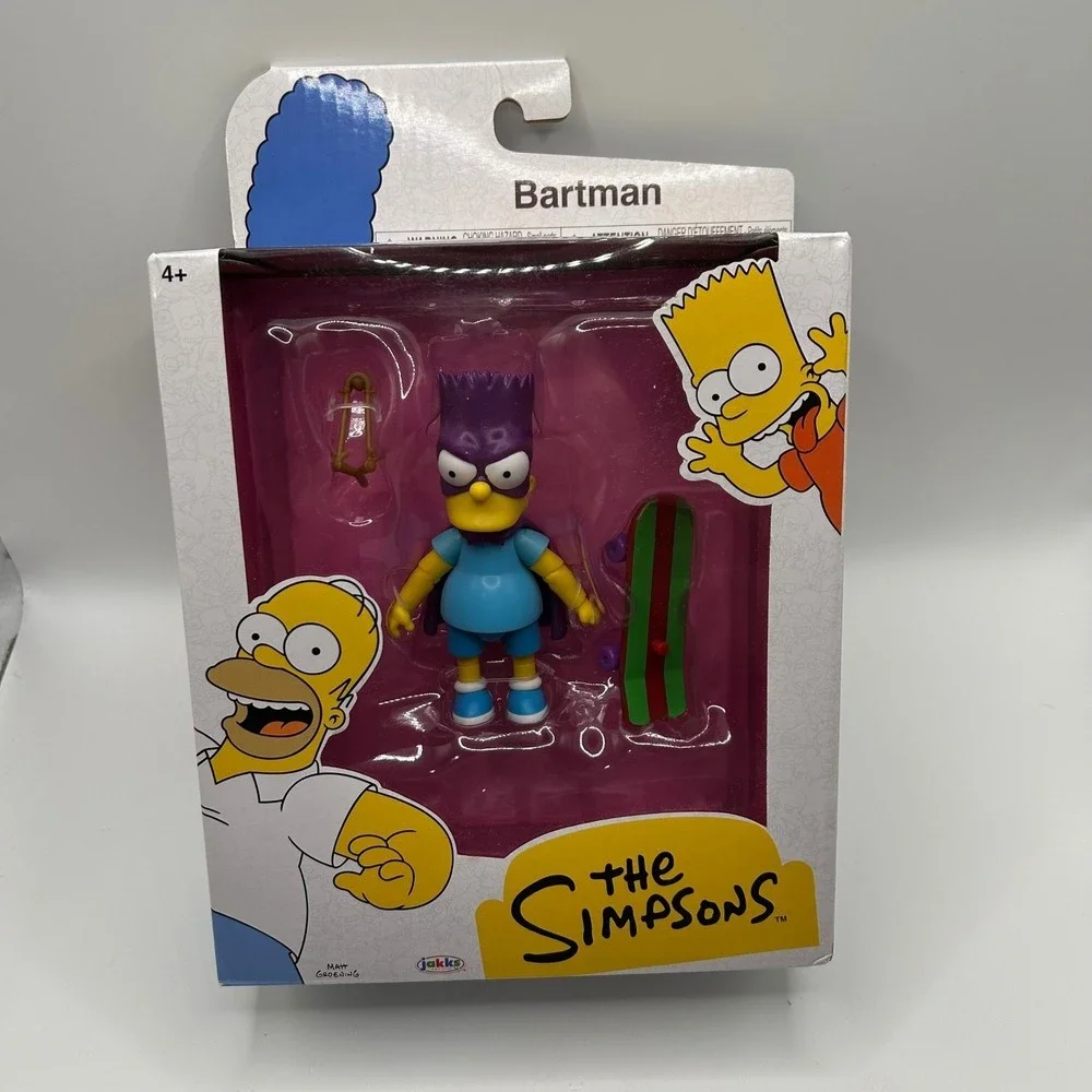 The Simpsons Bartman‎ Action Figure with Skateboard and Slingshot New in box